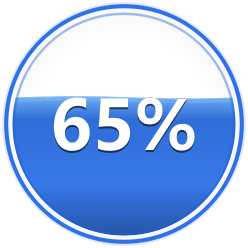 显示剩余 65% 额度的浅色 TokenMeter 悬浮球